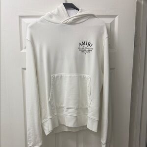 AMIRI Off-White Hoodie with Logo
